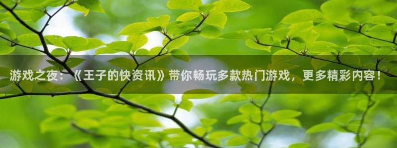 天美娱乐app下载：游戏之夜：《王子的快资讯》带你畅玩多款热