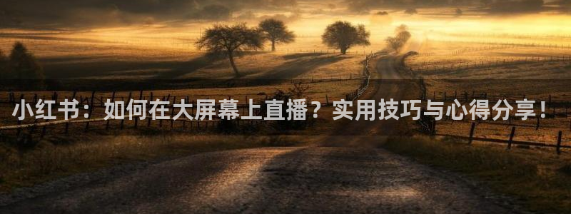 857直播体育免费平台：小红书：如何在大屏幕上直播？实用技巧与心得分享！